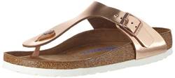 BIRKENSTOCK Zehensteg Sandale Gizeh NL WB Metallic Copper Gr. 35-43 - 1005048, Größe + Weite:36 schmal von BIRKENSTOCK