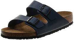 Birkenstock Arizona 51063, Unisex - Erwachsene Clogs & Pantoletten aus Birko-Flor, Blau (Blau), EU 39 (schmal) von BIRKENSTOCK