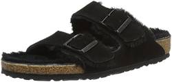 Birkenstock Classic Unisex Arizona Lammfell Pantoletten, Schwarz (Schwarz), 42 EU von BIRKENSTOCK