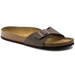 Birkenstock Damen Classic Madrid Birko-Flor Pantoletten,Braun (NUBUK MOCCA), 41 EU von BIRKENSTOCK