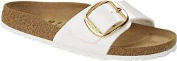 Birkenstock Damen Slides, White, 39 EU Schmal von BIRKENSTOCK