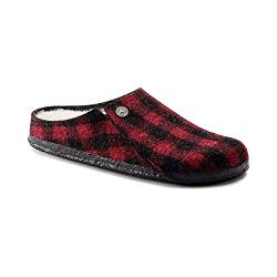 Birkenstock Damen Zermatt Shearling WZ Hausschuhe, plaid red, EU 37 von BIRKENSTOCK