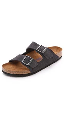 Birkenstock Herren Arizona SFB Sandalen, Grau (Velvet Gray Velvet Gray), 39 EU von BIRKENSTOCK