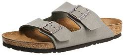 Birkenstock Unisex ARIZONA Birko-Flor Nubukleder Weit Pantoletten, Grau (Stone), 41 EU von BIRKENSTOCK