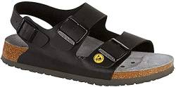 Birkenstock Unisex-Erwachsene 634798 Milano ESD Damen & Herren Sandalen, Sandaletten, Sommerschuhe Schwarz (Black), EU 47 von BIRKENSTOCK