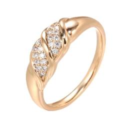 BISONBLUE Ringe Damen Rings Frauen Geschenk Modeaccessoires Braut-Eheringe, Vintage-Look, natürlicher Zirkon-Ring, geometrisches Muster, 6 585 von BISONBLUE