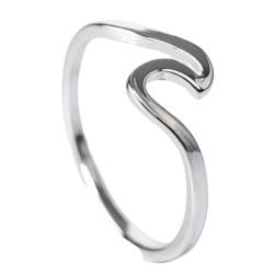 BISONBLUE Ringe Damen Rings Frauen Geschenk Modeaccessoires Einfache Mode-Meereswellen-Ringe, Ozean-Surf-Ring für Frauen, Geschenke 6 von BISONBLUE