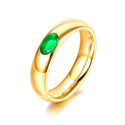 BISONBLUE Ringe Damen Rings Frauen Geschenk Modeaccessoires Grün Rosa Weiß Ringe Kristall Braut Ehering Für Frauen 7 R22017G-Grün von BISONBLUE