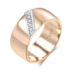 BISONBLUE Ringe Damen Rings Frauen Geschenk Modeaccessoires Luxuriöse Ringe mit natürlichem Zirkon, 9 mm breit, für Damen, 9 Z1081 von BISONBLUE