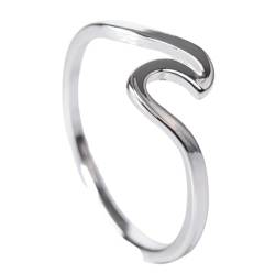 BISONBLUE Ringe Damen Rings Frauen Geschenk Modeaccessoires Schlichte, modische Meereswellen-Ringe, Ozean-Surf-Ring für Frauen, Geschenke 7 von BISONBLUE