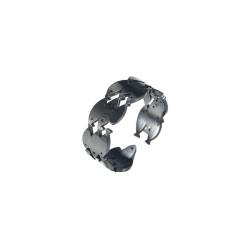 BISONBLUE Ringe Damen Rings Frauen Geschenk Modeaccessoires Zarte dreilagige Fischringe für Damen, Fingerring, Statement-Modeaccessoires, schwarze Farbe von BISONBLUE