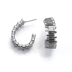 Ohrringe Damen Ohrstecker Ohrhänger Modische 925 Geschenk Für Frauen Freundin Mädchen Form Ohrringe Damen Vintage Kleine Ohrringe Silberfarben von BISONBLUE