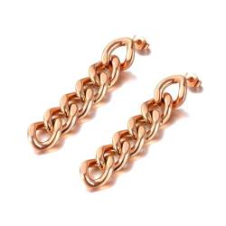 Ohrringe Damen Ohrstecker Ohrhänger Modische 925 Geschenk Für Frauen Freundin Mädchen Ohrringe Für Frauen, Geometrische Ohrringe, Bohemia, Dicke Kette, Roségold von BISONBLUE