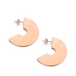 Ohrringe Damen Ohrstecker Ohrhänger Modische 925 Geschenk Für Frauen Freundin Mädchen Ohrringe Für Frauen, Geometrischer Halbkreis-Bolzen, Bohemia Hyperbole-Ohrringe, Roségold von BISONBLUE