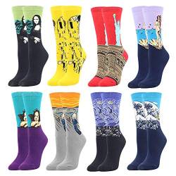 BISOUSOX Lustige Socken Damen Fun-Socken Bunte Socken Damen Bequem und Atmungsaktiv Geschenk für Freundin(36-42, Mehrfarbig) von BISOUSOX