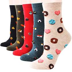 BISOUSOX Lustige Socken Damen Fun-Socken Bunte Socken Damen Bequem und Atmungsaktiv Geschenk für Freundin(36-42, Mehrfarbig) von BISOUSOX