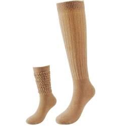 BISOUSOX Slouch Socken Lustige Socken Damen Wadensocken Baumwolle Kniestrümpfe Atmungsaktiv Kuschelsocken Geschenk für Frauen 1 Paar/3 Paare Größe 36-40 Bunte Socken von BISOUSOX