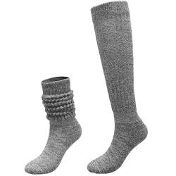 BISOUSOX Slouch Socken Lustige Socken Damen Wadensocken Baumwolle Kniestrümpfe Atmungsaktiv Kuschelsocken Geschenk für Frauen 1 Paar/3 Paare Größe 36-40 Bunte Socken von BISOUSOX