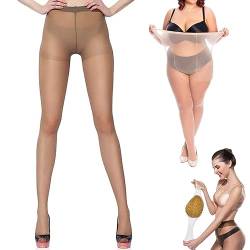 Superflexible Und Unzerstörbare Magische Strümpfe,4 Paar Superflexible Unzerstörbare Magische Strumpfhosen,Transparente Schwarze Strumpfhosen Für Frauen,Kratzfeste Stretchstrümpfe (Braun,4 Stück) von BIUBIULOVE