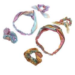 BIUDECO 2 Sätze Haarschmuck Für Frauen Scrunchies Haargummis Haarseile Haargummis-set Haargummis Aus Satin Frauen-stirnband Pferdeschwanzhalter 3-teiliges Set Stoff Damen Elastizität von BIUDECO