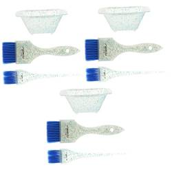 BIUDECO 3 Sets Applikator Trockner Geschäft Für Haarfärbemittel Oder Bürsten & Färbebürste & Dressing Mixer Kunststoffkammbürsten Blautönen Professioneller Schwanz Bleichen Färben von BIUDECO