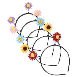 BIUDECO 5st Stirnbänder Sonnenblumen-stirnband Party Head Bopper Blumenkopf-bopper Blumenstirnband Haarband Haarschmuck Aus Sonnenblumen Sonnenblumen-haarband Schal Hochzeit Kind von BIUDECO