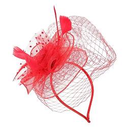 BIUDECO Große Blumen-Braut-Kopfbedeckungen Für Die Hochzeit Charmante Braut-Fascinator-Stirnband Zylinderhut Plastik-Hochzeitsbankett-Kopfbedeckung Bankett-Kopfschmuck Im Europäischen von BIUDECO