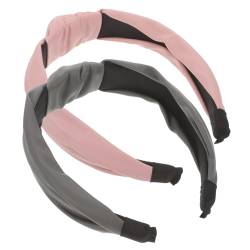 BIUDECO Haarschmuck 2st Breites Geknotetes Stirnband Breites Stirnband -stirnband Modische Kreuzhaarbänder Make-up-spa- Koreanische Version Damen Plastik Gepolstert Haarbandanas von BIUDECO