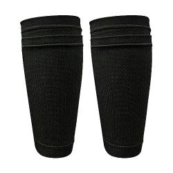Fußball-Schienbeinschoner-Socken - Atmungsaktive Schienbeinschutzsocken für Kleinkinder | Elastisches Dual-Layer-Design absorbiert Schweiß, Schienbeinschoner für Erwachsene, verschleißfest von BIUDUI
