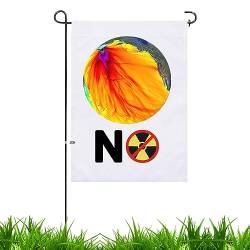 Nukleare Gartenflagge | Langlebige 1,48 x 0,98 Fuß große Yard-Flaggen für den Außenbereich - Nukleares Dekor zum Schutz vor der Emission nuklearer Verschmutzung, Gartenflaggen für den Biudui von BIUDUI