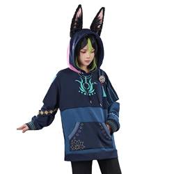 BIUTEY Game Genshincosplay Zip Hoodie Jacke Mantel Tighnari Hoodie Männer Anime 3D Gedruckt Zipper Hoodies Mantel (XL, Cyno Hoodie) von BIUTEY