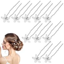 10 Haarspangen in Blumenform, Metall, Haarschmuck für Damen, Mädchen, Hochzeit, Dekoration, einzigartiges Design, inspiriert von Blumen, perfekt für Ihre Frisur von BIVOFU