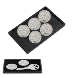 Münzfach Coin Card kompatibel mit I-Clip und Slim Wallets inkl - Inklusive RFID-Blocker Karte - Made in Germany - Kompaktes und leichtes Design für die Aufbewahrung von Münzen (Münzfach) von BIVOFU