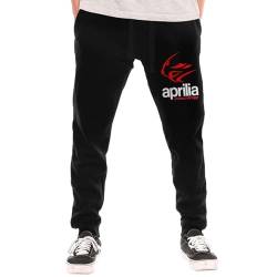 BIYEH Italienische Motorrad-Rennsport-Herren-Jogginghose aus Fleece, feuchtigkeitsableitend, mit Taschen, schmale Passform, Trainingshose für Herren, Größen S-XL, Aprilia-8, 34-37 von BIYEH