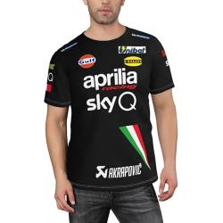 BIYEH Italienisches Motorrad-Rennsport-T-Shirt für Herren, kurzärmelig, feuchtigkeitsableitend, Crew-T-Shirt, athletisch, Laufen, Workout, Angeln, Top Tee, AP-15, L von BIYEH