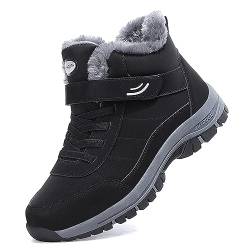 BIackPig Schneeschuhe Unisex Winterschuhe Winterstiefel mit Warm Gefüttert Schwarz 38EU von BIackPig