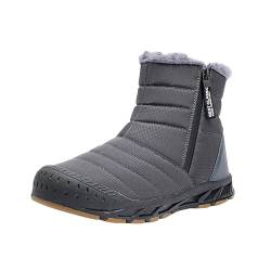 BIackPig Schneeschuhe Unisex Winterschuhe Winterstiefel mit Warm Gefüttert grau 37EU von BIackPig