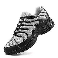 Herren Walkingschuhe Turnschuhe Fitnessstudio Sportschuhe Sneaker Running Tennis Schuhe Freizeit Straßenlaufschuhe Fashion Leichtgewichts Atmungsaktiv Schlüpfen Schuhe weiß 42EU von BIackPig