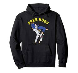 Brazilian Jiu-Jitsu Free Hug Suplex throws Pullover Hoodie von BJJ - jiu jitsu Tees