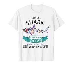 T-Shirt – BJJ Zitate I'm a Shark – The Ground is my Ocean. T-Shirt von BJJ - jiu jitsu Tees