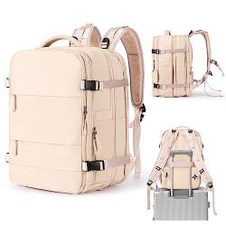 BJLFS Reiserucksack Damen,Ryanair Handgepäck 40x20x25 Rucksack, Easyjet Handgepäck 45x36x20 Rucksack Flugzeuge mit Laptopfach,Wasserdicht Business Rucksack mit Schuhfach von BJLFS