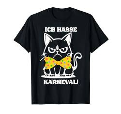 Ich Hasse Karneval Fasching Katze Kostüm Männer Frauen T-Shirt von BK Fasching Shirts Karneval Kostüm Männer Frauen