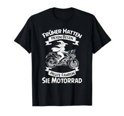 Hexen Heute Fahren Motorrad Lustig Halloween Spruch Frauen T-Shirt von BK Halloween Shirts Kostüm Männer Frauen Kinder