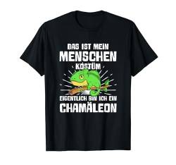 Menschen Kostüm Chamäleon Halloween Fasching Frauen Männer T-Shirt von BK Halloween Shirts Kostüm Männer Frauen Kinder