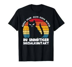 Geh Mir Aus Dem Weg Lustig Spruch Katze Katzenbesitzer Damen T-Shirt von BK Katze T-Shirts Spruch Katzenliebhaber Geschenke