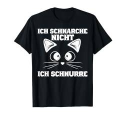 Ich Schnarche Nicht Lustig Kater Katze Katzenbesitzer Herren T-Shirt von BK Katze T-Shirts Spruch Katzenliebhaber Geschenke