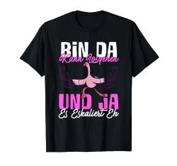 Bin Da Kann Losgehen Flamingo Lustig Sarkasmus Humor Spruch T-Shirt von BK Lustige Shirts Sarkasmus Humor Spruch Geschenke