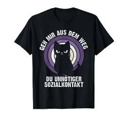 Geh Mir Aus Dem Weg Du Unnötiger Sozialkontakt Humor Männer T-Shirt von BK Lustige Shirts Sarkasmus Humor Spruch Geschenke