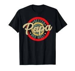 Bester Papa Der Welt Retro Vatertag Geschenk Stiefvater T-Shirt von BK Vater Shirts Papa Vati Vatertag Geschenke