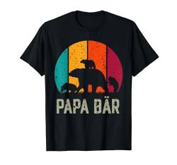 Papa Bär 3 Kinder Vater Vatertag Geschenk Herren Männer T-Shirt von BK Vater Shirts Papa Vati Vatertag Geschenke